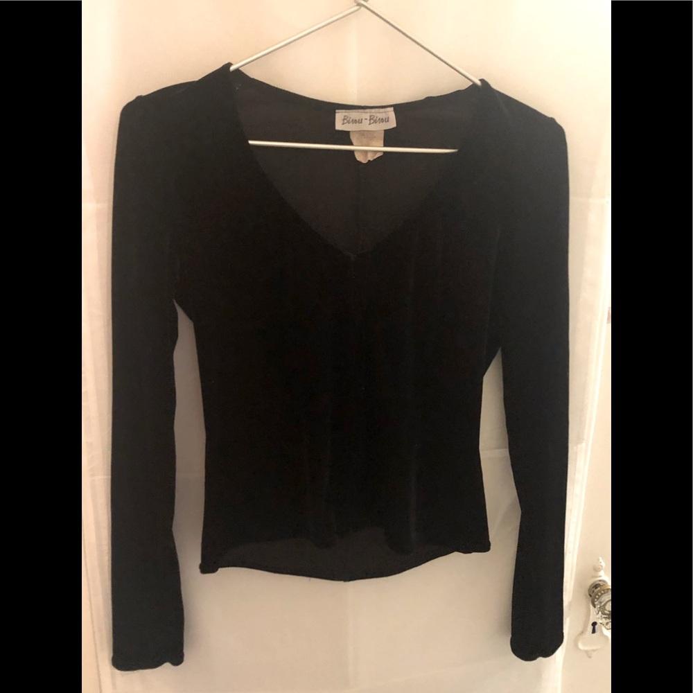 Bisou Bisou! Vintage top* black velvet